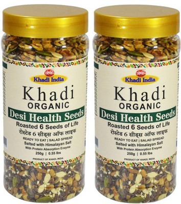 

Khadi Organic Natural Roasted 6 Seeds of Life - 250 GM - Set of 2(250 g, Pack of 2)