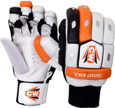 

CW Crown Batting Gloves (Men, White, Orange), Orange;white