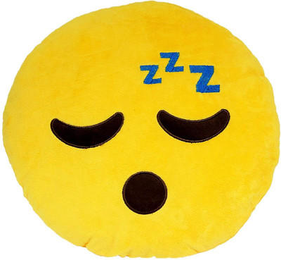 

Marchie's Emoji Smiley faces decor cushion/pillow (Sleeping expression) - 35 cm - 35 cm(Multicolor)
