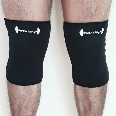 

The SweatShop 7mm Neoprene Knee Support/Knee Sleeves (1 Pair) - for Weight Lifting, Crossfit Training, Powerlifting, Gym and Other Heavy Fitness Workouts Knee Support(Black