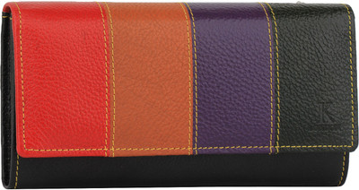 

K London Women Casual, Formal Multicolor Genuine Leather Wallet(4 Card Slots), Black;green;maroon;purple