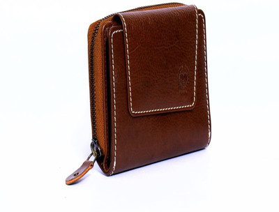 

MASSIF99 Girls Brown Genuine Leather Wrist Wallet(9 Card Slots), Dark brown