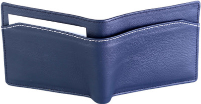 

UMDA Men Blue Genuine Leather Wallet(8 Card Slots)