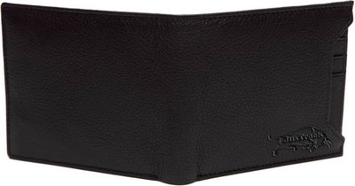 

JusTrack Men Black Genuine Leather Wallet(6 Card Slots)