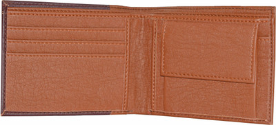 

Accezory Men Brown Artificial Leather Wallet(3 Card Slots), Brown-tan
