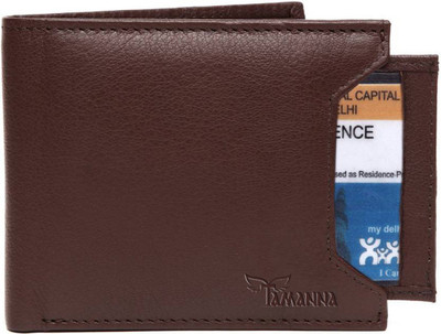 

Tamanna Men Brown Genuine Leather Wallet(6 Card Slots)