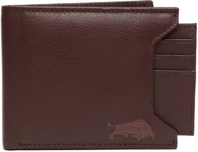 

JusTrack Men Brown Genuine Leather Wallet(6 Card Slots)