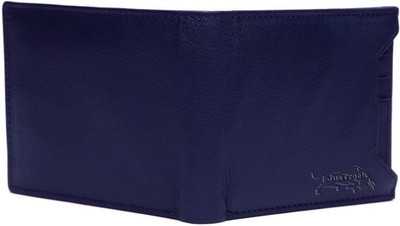 

JusTrack Men Blue Genuine Leather Wallet(6 Card Slots), Bule