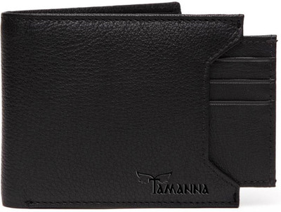

Tamanna Men Black Genuine Leather Wallet(6 Card Slots)
