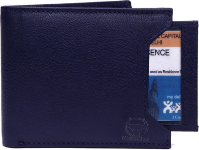 

WalletLee Men Blue Genuine Leather Wallet(6 Card Slots), Bule