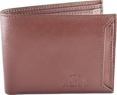 

Azibo Men Brown Genuine Leather Wallet(5 Card Slots)