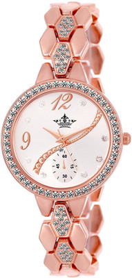 

Swisso SWS-8041-RG Notable Series Crystals Studded Analoge Watch - For Women