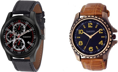 

Tarido TD1031NL01_TD1175KL01 NewExclusive Black Dial combo watches for legend men & boys in Black leather & Brown Leather hand craft belt Watch - For Men
