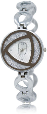 

Dark Horse Group Stylish Diamond Filled Silver Dial Silver Belt Top Selling Luxurious Design-d042 For Girls Designer Collection Watch - For Women