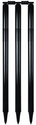 

QUINERGYS ® Assault Grade Sports Heavy Full Size 3 Cricket Stumps 2 Bails Top Quality Wood(Black)