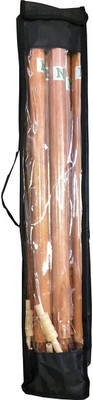 

QUINERGYS ™ Striker Top Grade Leather Ball Strong Black Cricket Wickets(Brown)