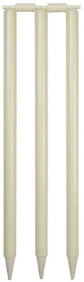 

QUINERGYS ™ Professional Grade Target Standard White Crciket Stumps with Free Bales(White)