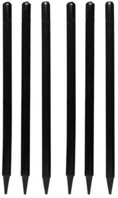 

QUINERGYS ® Strong and Durable Top Quality Cricket Wooden Stumps- Wicket Set of 6 (Black Color)(Black)