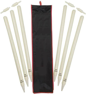 

QUINERGYS ® High Energy Accurate Wooden Cricket Stumps (White Bleached) with Bails(White)