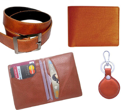 

Peacock Mundkar Wallet, Belt Combo(Tan)