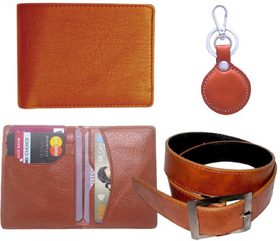 

Peacock Mundkar Wallet, Belt Combo(Tan)