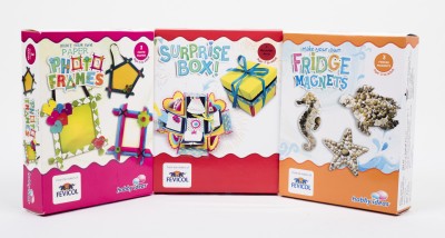 

Hobbyideas DIY Art & Craft kit Combo (Set of 3) : Fridge Magnet, Photo Frame and Surprise Box