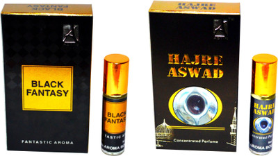 

Astin Black Fantasy and Hajre Aswad UAE Edition Floral Attar(Gold Musk)