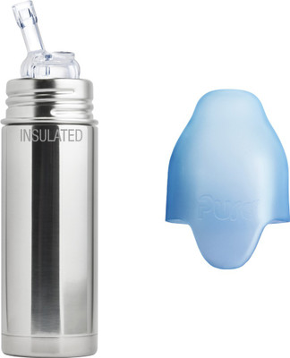 

Pura 9 oz Insulated Stainless Steel Bottle with Silicone Straw - 260 ml(Natural)