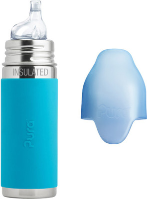 

Pura 9 oz Stainless Steel Insulated Sippy Cup with Silicone Sleeve - 260 ml(Aqua)