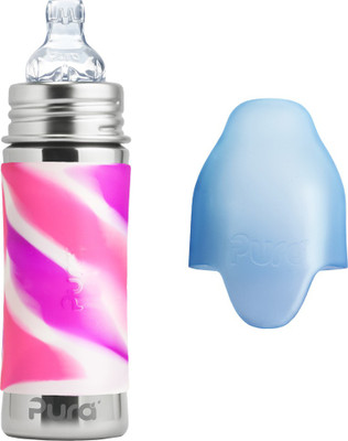 

Pura 11 Oz Stainless Steel Bottle with Sippy Cup - 325 ml(Pink Swirl)