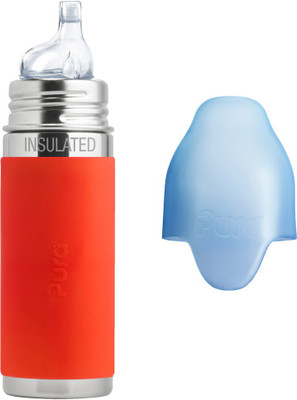 

Pura 9 oz Stainless Steel Insulated Sippy Cup with Silicone Sleeve - 260 ml(Orange)