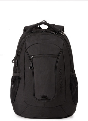 swiss military polyester 25 ltrs black laptop backpack