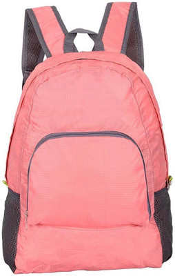 

PackNBuy Foldable Lightweight Backpack Travel Camping Weekend Bag 20 L Backpack(Pink), Peach