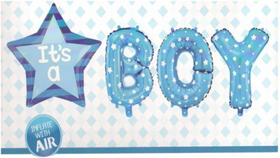 

Atpata Funky Printed Foil-ItsBoySet Balloon(Multicolor, Pack of 4)