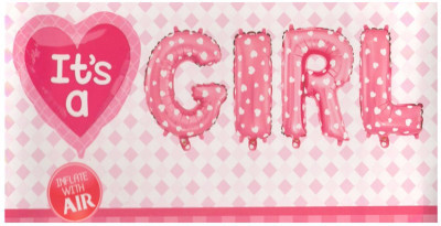 

Atpata Funky Printed Foil-ItsGirlSet Balloon(Multicolor, Pack of 4)