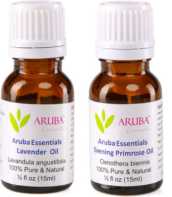

Aruba Essentials Lavender Oil & Evening Primrose Oil 100% Undiluted Combo of 15 ml each(30 ml)