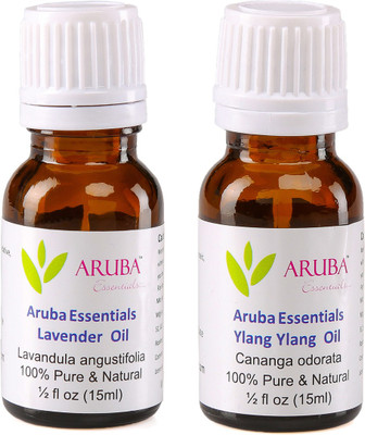 

Aruba Essentials Lavender Oil & Ylang Ylang Oil 100% Undiluted Combo of 15 ml each(30 ml)