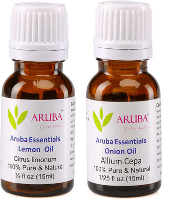 

Aruba Essentials Lemon Oil & Onion Oil 100% Undiluted Combo of 15 ml each(30 ml)