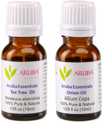 

Aruba Essentials Tea Tree Oil & Onion Oil 100% Undiluted Combo of 15 ml each(30 ml)