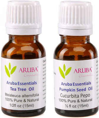 

Aruba Essentials Tea Tree Oil & Pumpkin Seed Oil 100% Undiluted Combo of 15 ml each(30 ml)
