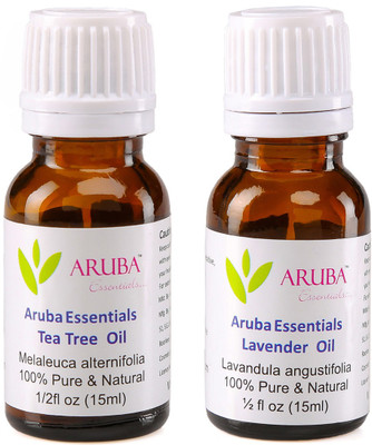 

Aruba Essentials Tea Tree Oil & Lavender Oil 100% Undiluted Combo of 15 ml each(30 ml)