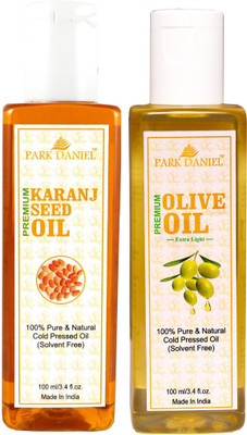

Park Daniel Organic Karanj oil and Olive oil - Natural & Undiluted combo of 2 bottles of 100 ml (200ml)(200 ml)