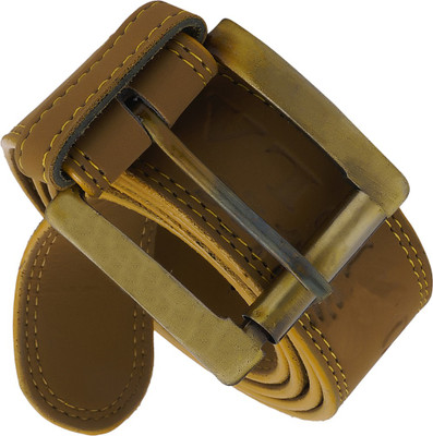 

Peacock Mundkar Men Yellow Artificial Leather Belt