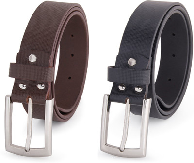 

FIFBI Men Formal Multicolor Genuine Leather Belt, Black;brown