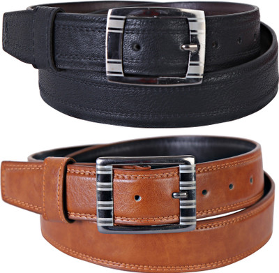 

Martell Men Casual, Formal Brown Artificial Leather Belt, Black