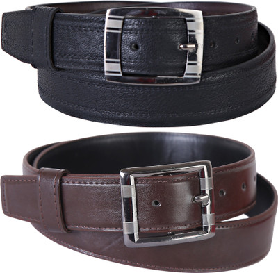 

Martell Men Casual, Formal Brown Artificial Leather Belt, Black
