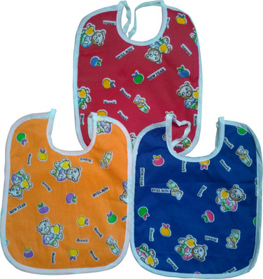 Welo High Quality Cotton Baby Bibs Small - Set of 3(Multicolor)