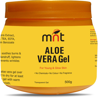 

MNT Natural ALOE VERA Gel (500g) For Young Face & Glow Skin (No Chemicals, No Colour, No Fragrance)(500 g)