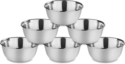 Classic Essentials Stainless Steel Vegetable Bowl Vinod(Pack of 6, Silver)