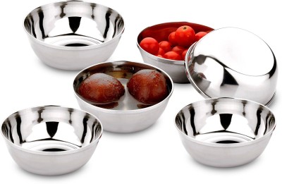 Classic Essentials Stainless Steel Vegetable Bowl Mukta(Pack of 6, Silver)